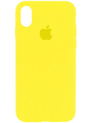 Защитный чехол для Iphone Xr желтый / Neon Yellow Silicone Cas...