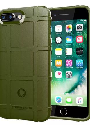 Противоударный чехол бампер Shield для iphone 7 8 Plus зеленый...