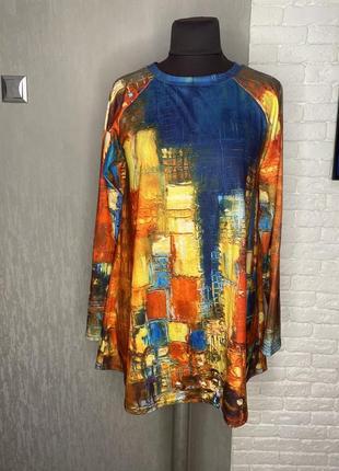 Дизайнерська сукня туніка , оригінальна подовжена блуза у ціка...
