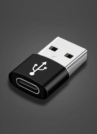 Адаптер для кабеля Type-C на USB Type-A переходник коннектор B...