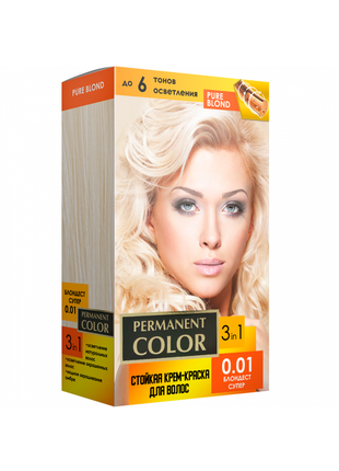 Крем-фарба для волосся з окислювачем «permanent color» тон «бл...