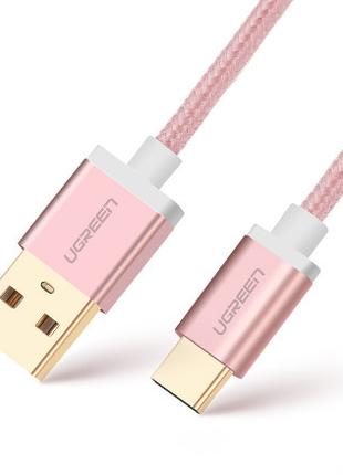 Ugreen Nylon USB Type C кабель быстрой зарядки Реальные 5V/2A 1м