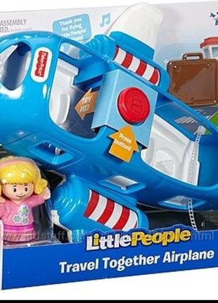 Fisher-price little people airplane самолет маленькие человечк...