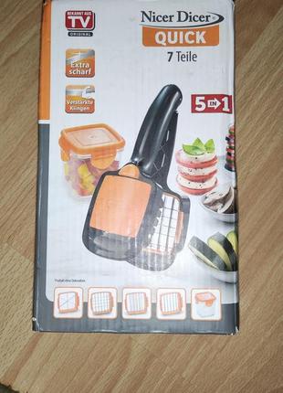 Овочерізка з контейнером nicer dicer quick 5 в 1