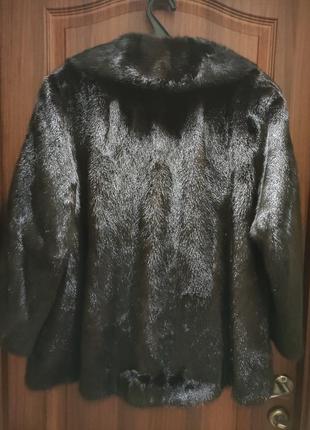 Норковая шуба saga furs royal+щётка для меха