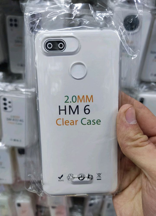 Чехол прозрачный плотный 2мм на Xiaomi Redmi 6