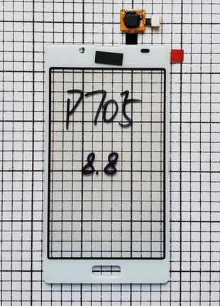 Тачскрін LG P700 P705 Optimus L7 сенсор для телефона білий