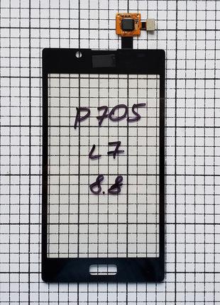 Тачскрін LG P700 P705 Optimus L7 сенсор для телефона чорний