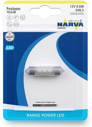 Светодиодная лампа Narva 18006-01B С5W 12V SV8.5 LED 0.6W 6000K