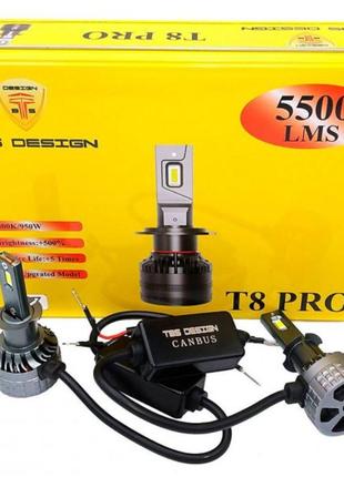 Цоколь Н3 Комплект LED ламп Т8 PRO Н3 55W 9-32V CANBUS 5500K р...