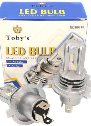 Цоколь Н4 Комплект LED ламп Toby's mini H4 9-32V 22W 6000K ста...
