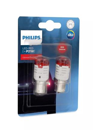Комплект светодиодных ламп Philips 11498U30RB2 P21W LED 12V Ul...