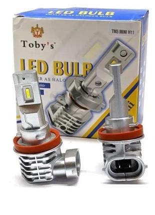 Цоколь Н11 Комплект LED ламп Toby's mini H11 (H8/H9/H16) 9-32V...
