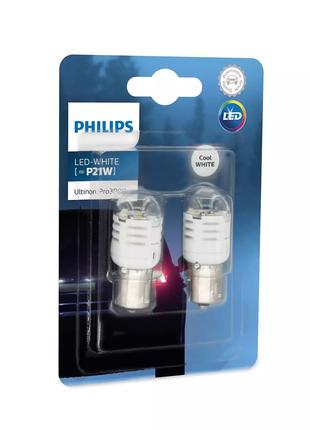Комплект светодиодных ламп Philips 11498U30CWB2 P21W LED 12V U...