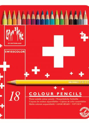 Набор акварельных карандашей Caran d´Ache Swisscolor 18 шт. Ор