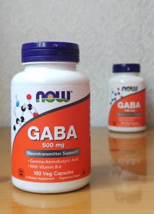 Заспокійливе GABA Now Foods, Габа, ГАМК, 100 капсул