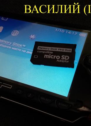 PSP 1000 2000 3000 adapter псп Sony Memory Stick PRO Duo microSD