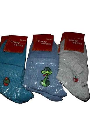 Шкарпетки жіночi (12 пар/уп)р.23-25 ТМ CRAZY Socks