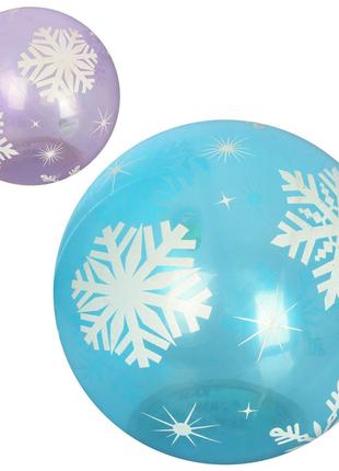 Мяч детский MS 2618 (120шт) 9 дюймов, снежинка, 60-65г, 2цвета