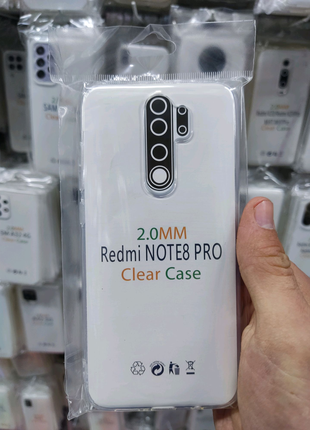Чохол прозорий щільний 2 мм на Xiaomi Redmi Note 8 Pro