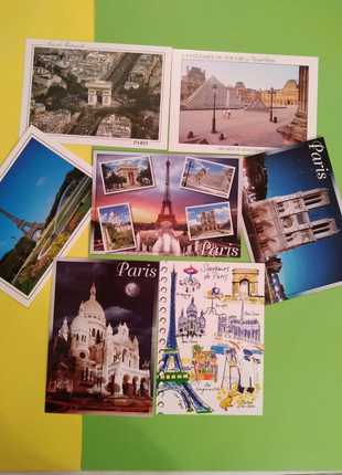 Набір листівок - лот із 7шт.види Парижу, Франція