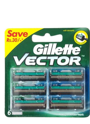 Сменные кассеты для бритвы Vector Gillette 6 шт. Жилет Вектор
