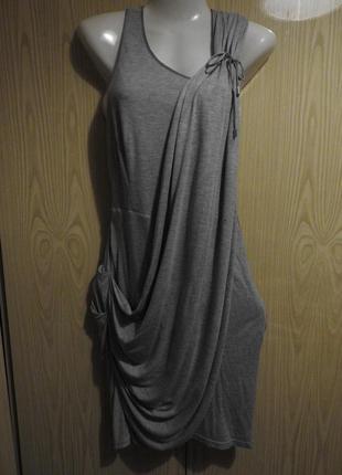 Платье трикотажное karen millen с драпировкой модал шелк