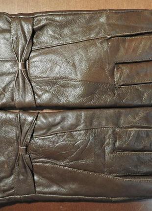 Перчатки женские кожаные 100% натуральная кожа размер s/m