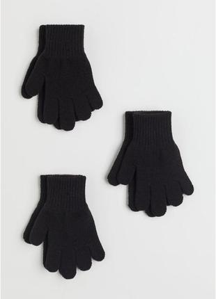 Рукавиці рукавички перчатки h&m чорні акріл