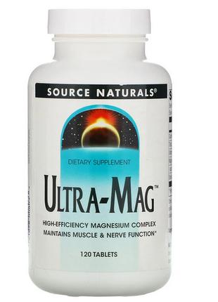 Source Naturals, Ultra-Mag, 120 таблеток Магний цитрат