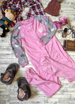 Кигуруми комбинезон пижама детская розовая тёплая осень зима p...