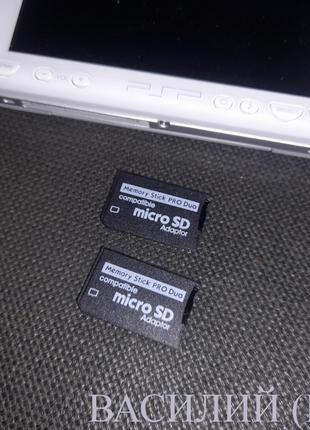 2шт PSP 1000 2000 3000 адпатер Sony Memory Stick PRO Duo microSD