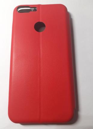 Чехол книжка Huawei P Smart 2018 красный \ Чехол книжка для те...