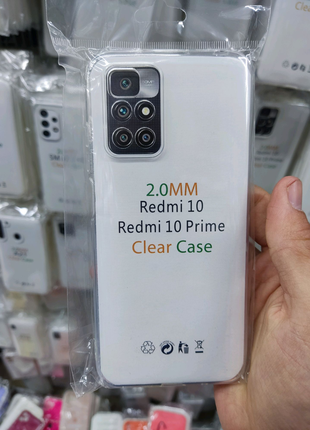 Чехол прозрачный плотный 2мм на Xiaomi Redmi 10