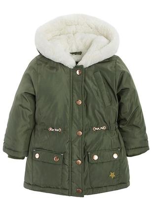 Зимова куртка з капюшоном для дівчинки