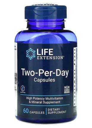 Life Extension,мультивитамины для женщин и мужчин Two-Per-Day 60к