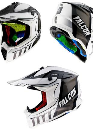 Мотошлем MT FALCON Кроссовый мото шлем для мотокросса/эндуро/квад