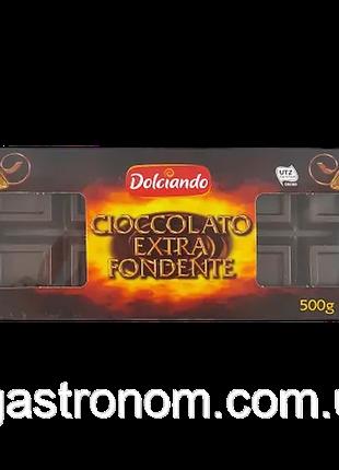 Итальянский черный горький шоколад 500 грамм Dolciando Cioccol...