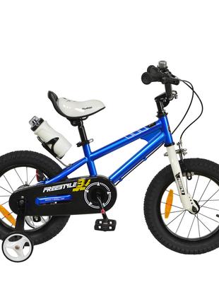 Велосипед RoyalBaby FREESTYLE 14", OFFICIAL UA, синий