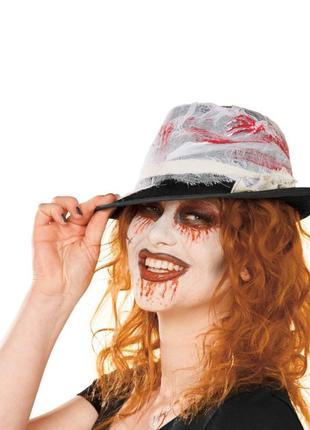 Шляпа halloween. шляпка кровь скелет колпак карнавальный костю...