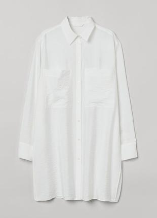 Удлиненная рубашка из натуральной ткани, сорочка- туника, плат...