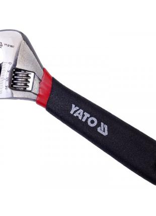 Разводной ключ, обрезиненная ручка YATO : L= 150 мм раскрытие ...