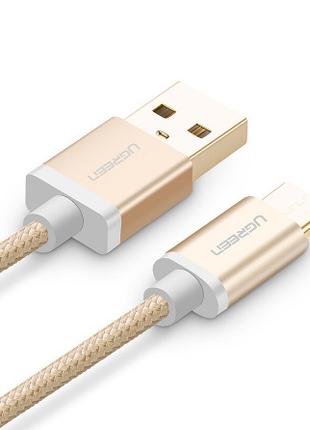 Ugreen Nylon USB Type C кабель быстрой зарядки Реальные 5V/2A 1/1