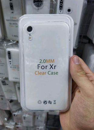 Чехол прозрачный плотный 2мм на айфон iPhone XR