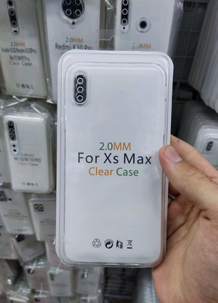 Чехол прозрачный плотный 2мм на айфон iPhone Xs Max