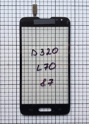 Тачскрин LG D320 D321 Optimus L70 сенсор для телефона черный