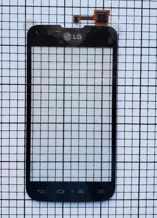 Тачскрин LG E455 Optimus L5 Dual сенсор для телефона черный