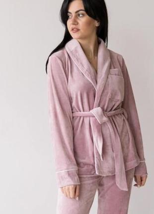 Халат велюровый пижама  на запах