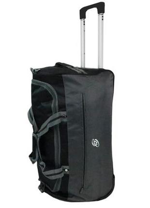Дорожная сумка на колесиках 42l tb275-22 черная с серым