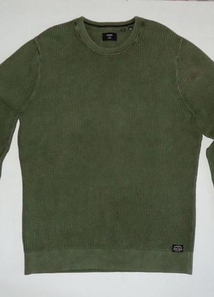 Свитер  superdry academy dyed texture  olive green 100% cotton...